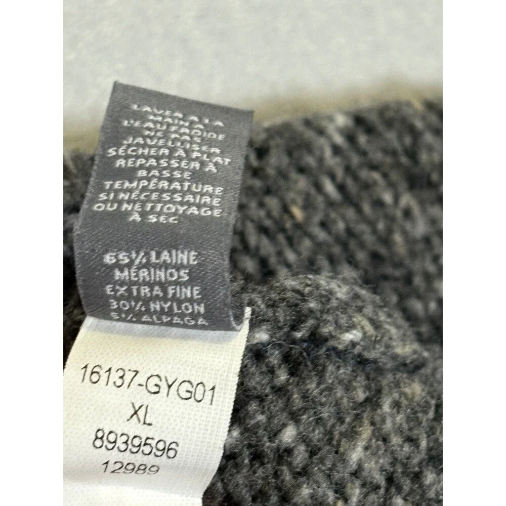 Bonobos Sweater Mens XL Gray Speckled Mock Neck Wool Alpaca Blend Pullover